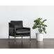 Mauti Distressed Brown / Cortina Black Leather Armchair
